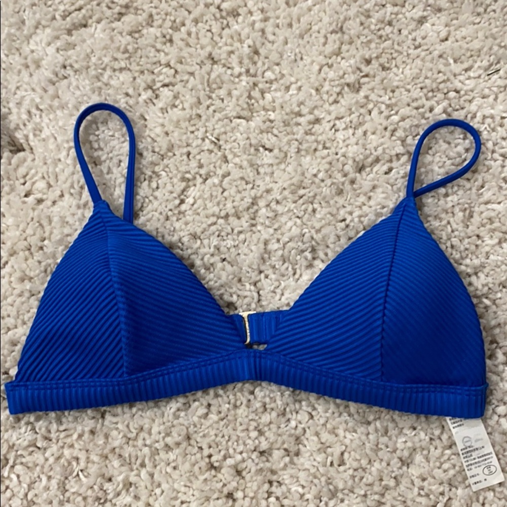 Blue bathing suit top